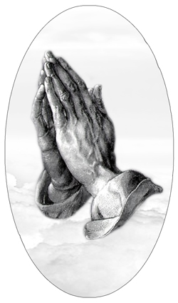 DNSBLUF 103 WT Praying Hands Clouds White